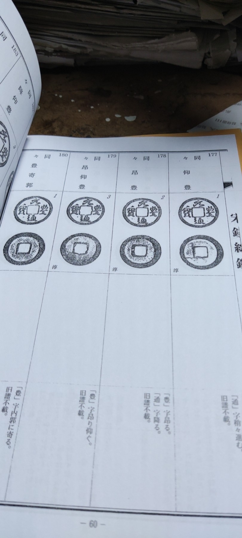 宋钱综鉴日语影印资料（六）元丰通宝乾
