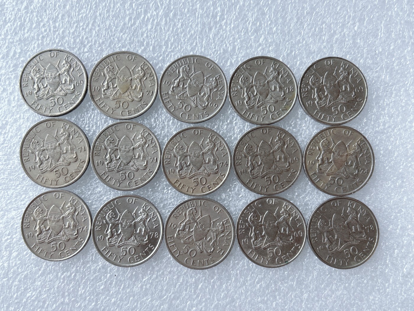 第一海外回流一元起拍收藏 散币专场 第65期 肯尼亚50分 15枚