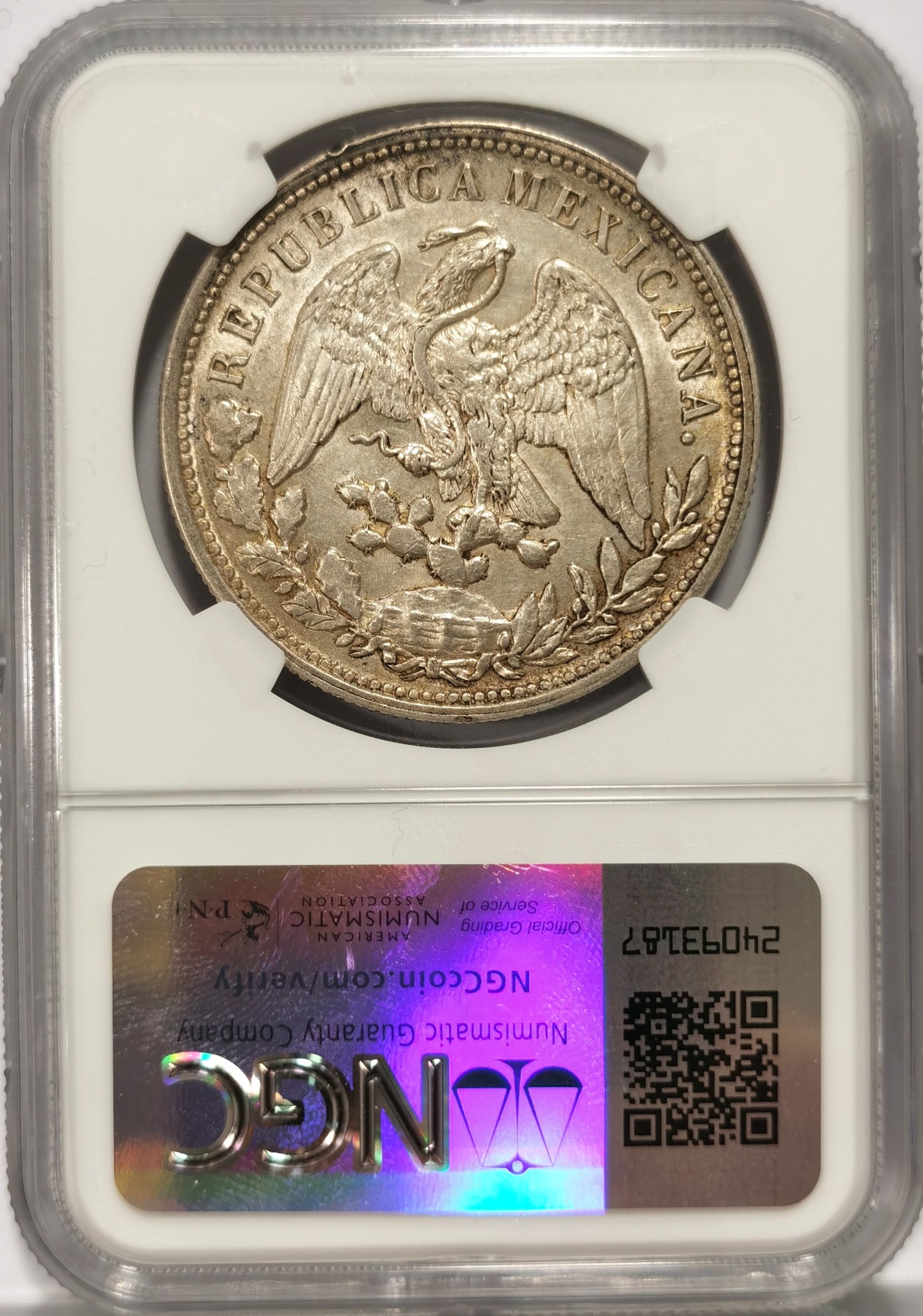 博洋堂世界钱币拍卖第064期（全场包邮） NGC AUD 墨西哥直边大飞鹰MO 1898 1比索 美国为国民党铸造 银光闪闪