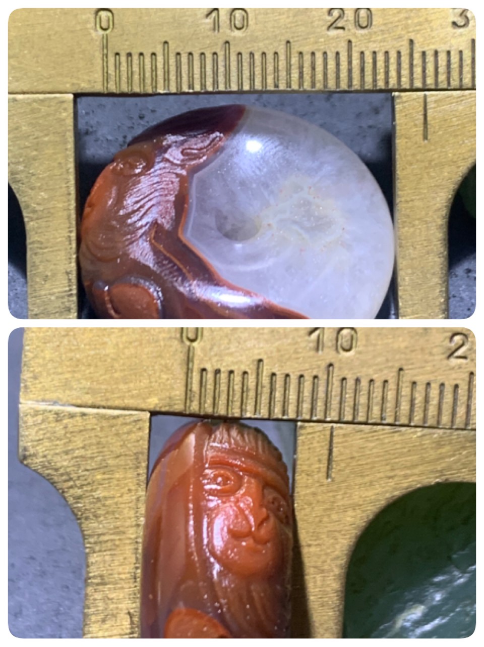 精美亚光高玉化冰飘战国红玛瑙手工俏色巧雕灵猴平安扣一个，