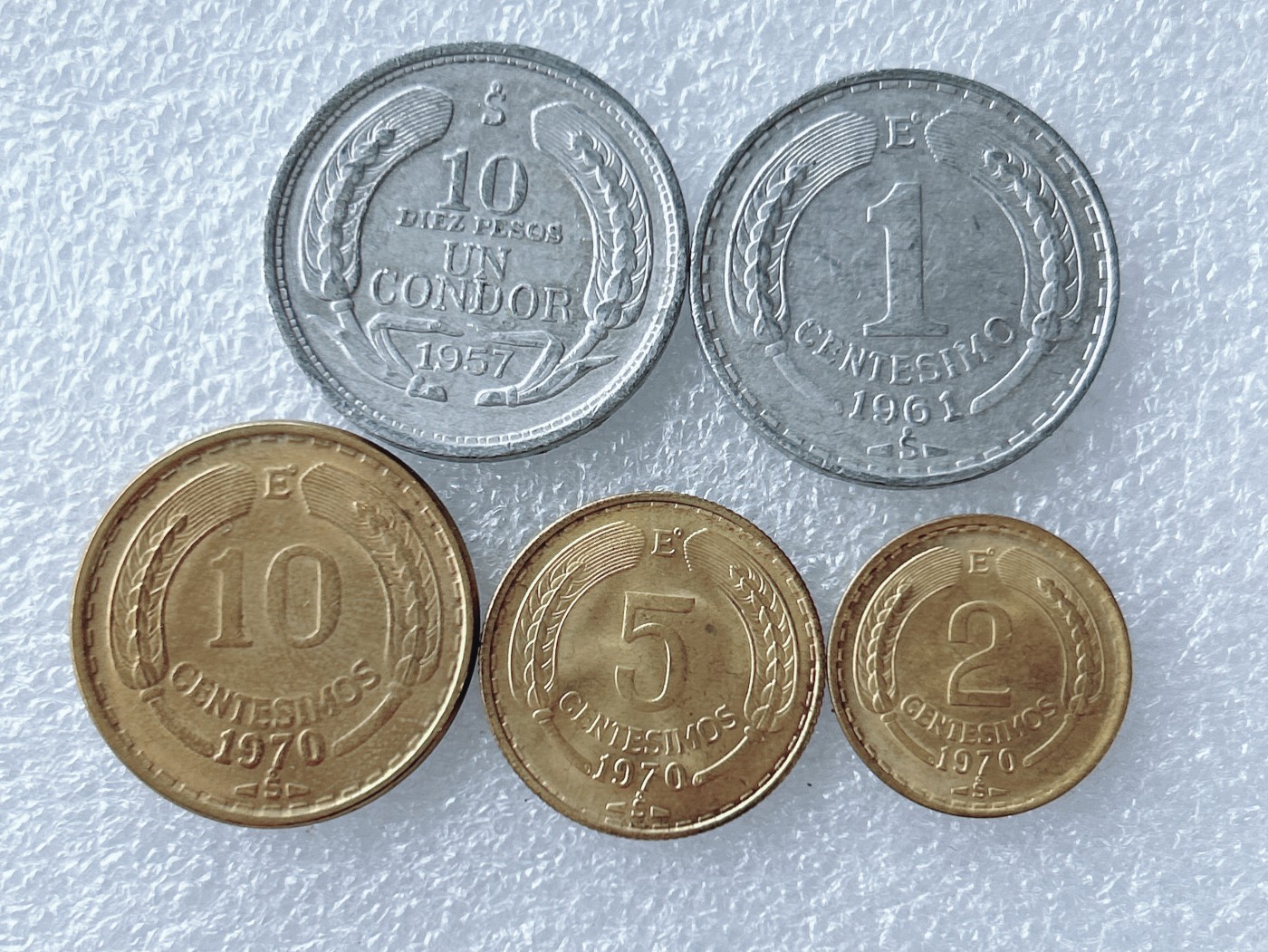 第一海外回流一元起拍收藏 散币专场 第67期 智利飞鹰版 5枚