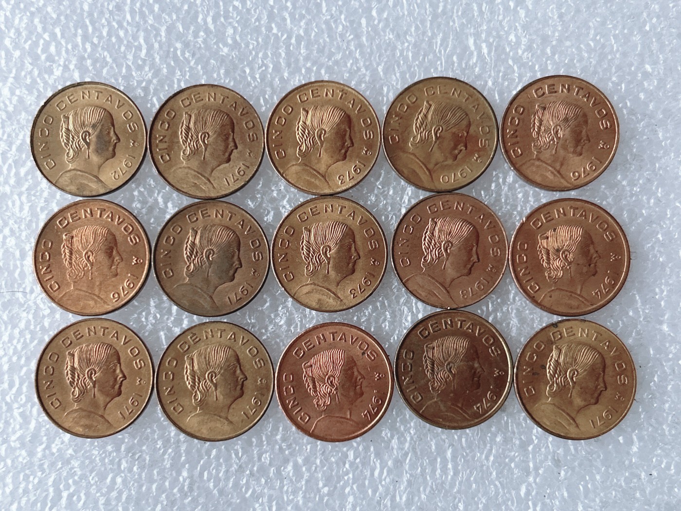 第一海外回流一元起拍收藏 散币专场 第67期 墨西哥5分铜币 15枚