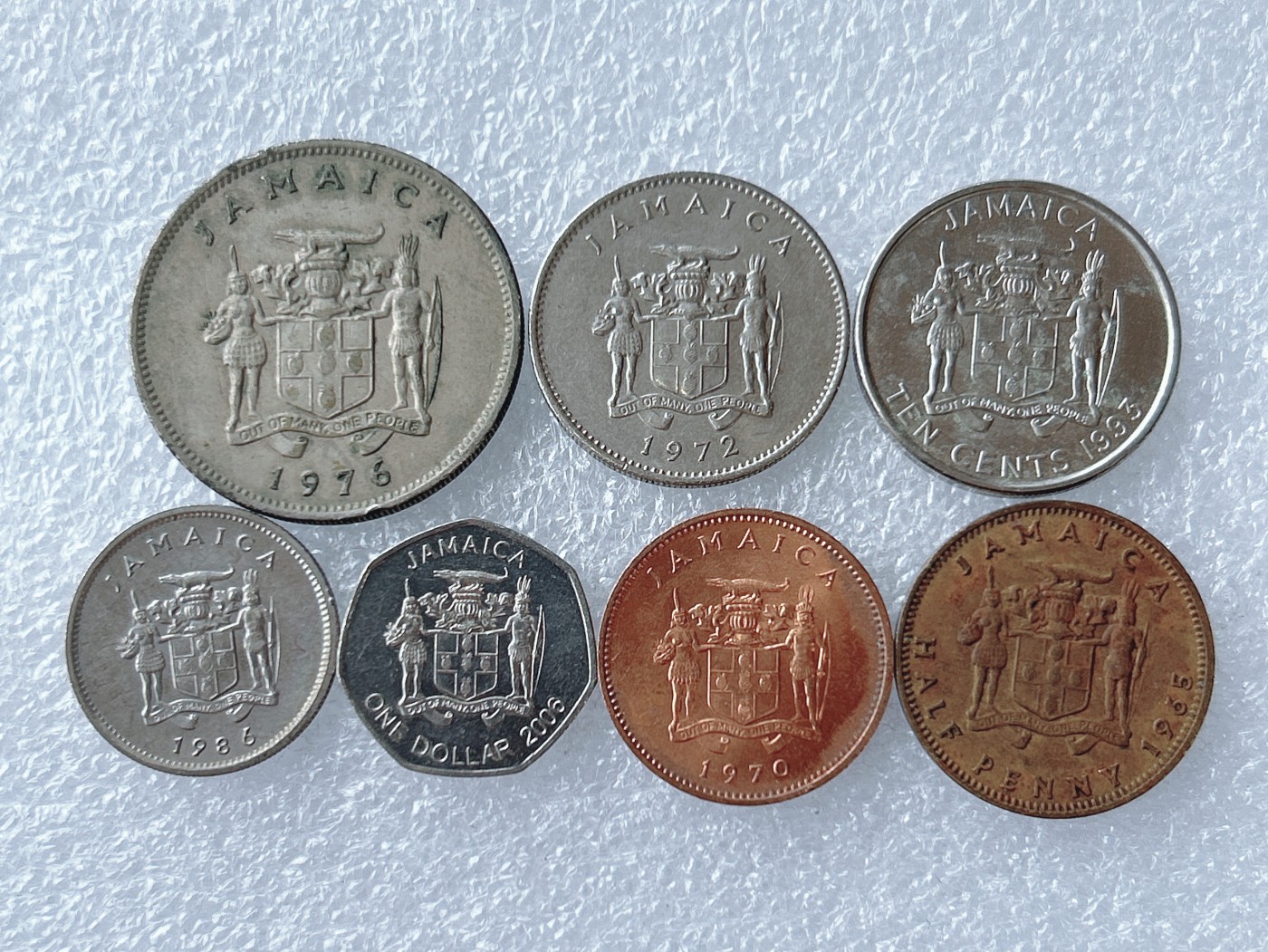 第一海外回流一元起拍收藏 散币专场 第67期 牙买加硬币 7枚