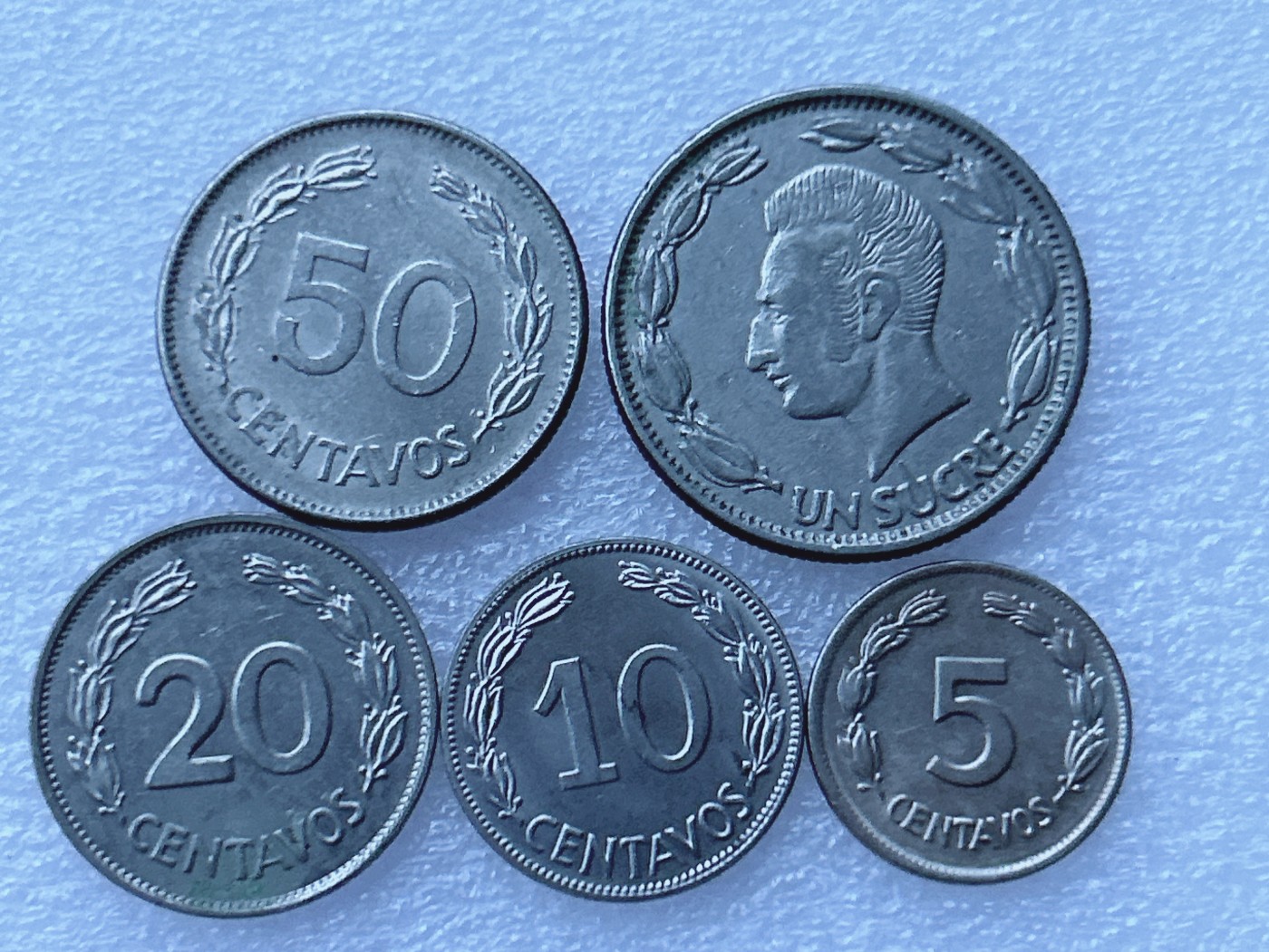 第一海外回流一元起拍收藏 散币专场 第67期 厄瓜多尔5枚套