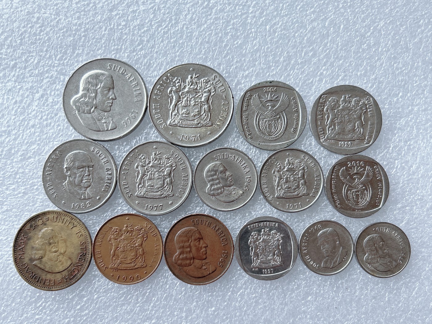 第一海外回流一元起拍收藏 散币专场 第67期 南非硬币不同版本无重复 15枚