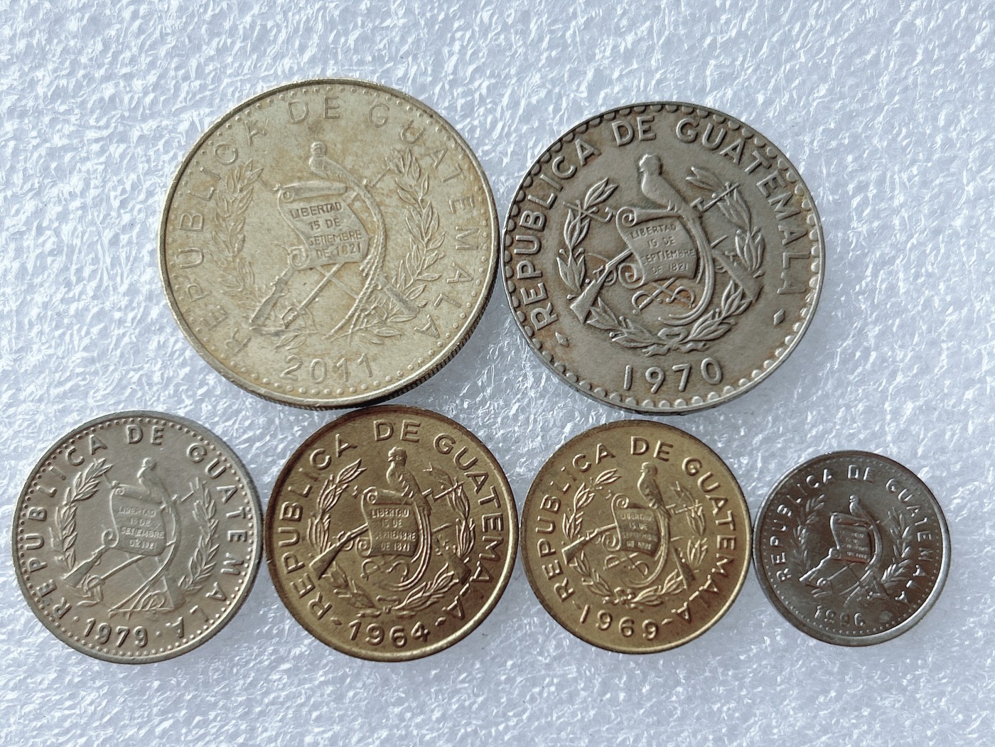 第一海外回流一元起拍收藏 散币专场 第67期 危地马拉硬币 6枚