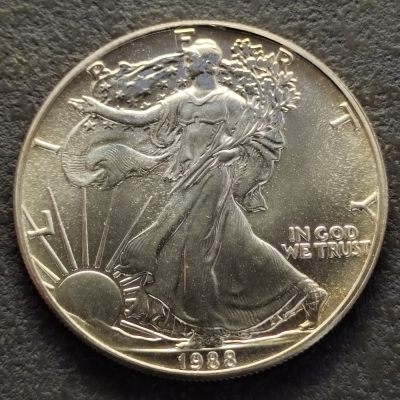 0起1加-纯粹捡漏拍-294套币场 - 美国1988年1元行走女神1盎司大银币