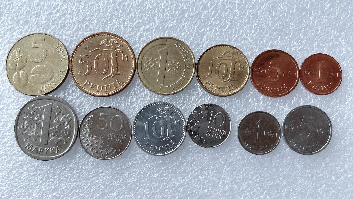 第一海外回流一元起拍收藏 散币专场 第67期 芬兰硬币 12枚 无重复