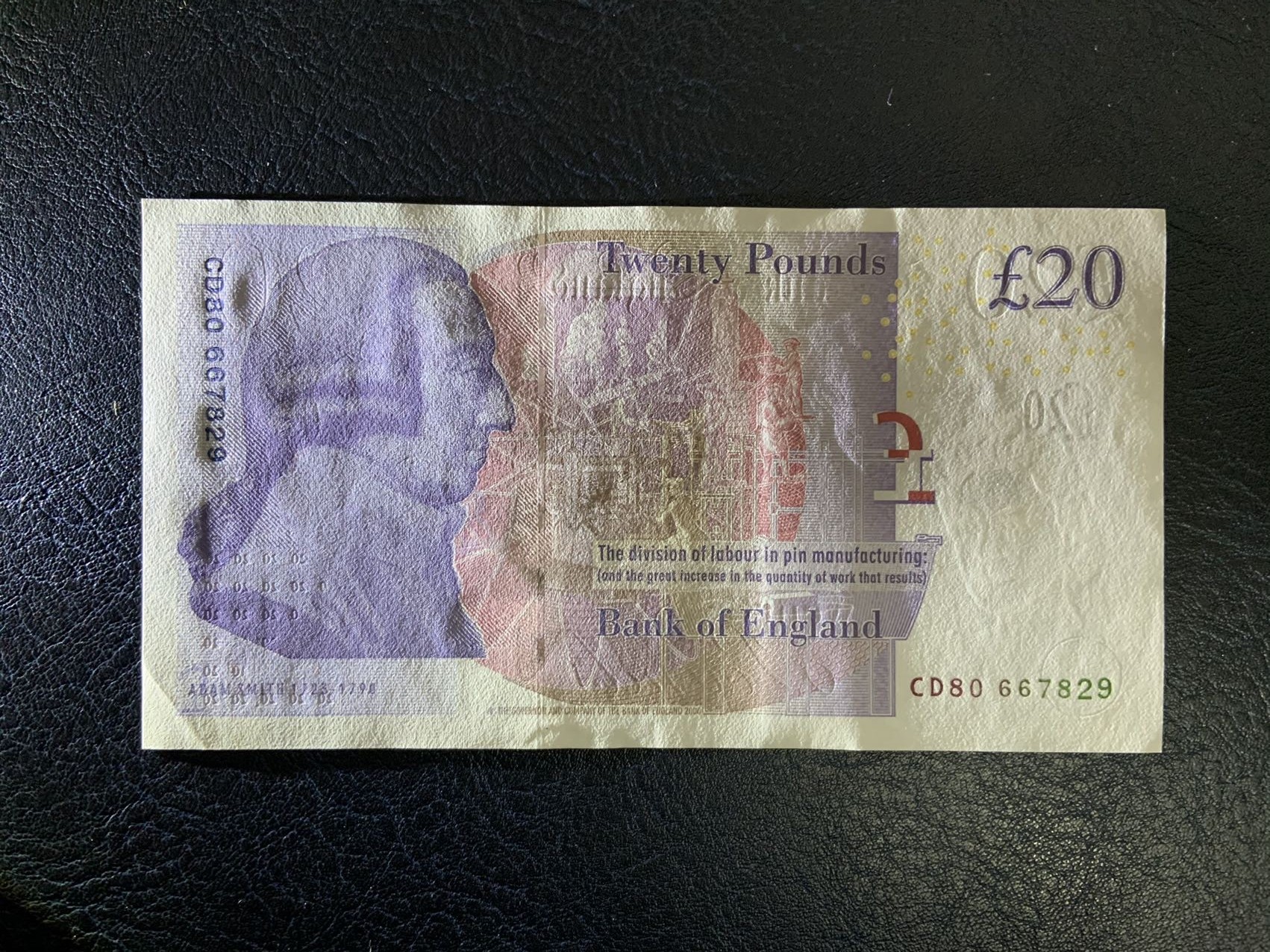 🦩收藏联盟Quantum Auction 第324期拍卖  英国2006版20镑 品相UNC- 经济学家史密斯