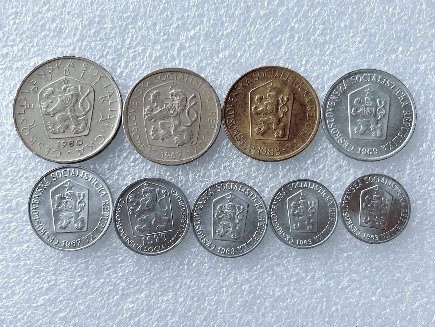 第一海外回流一元起拍收藏 散币专场 第67期 捷克斯洛伐克硬币 9枚
