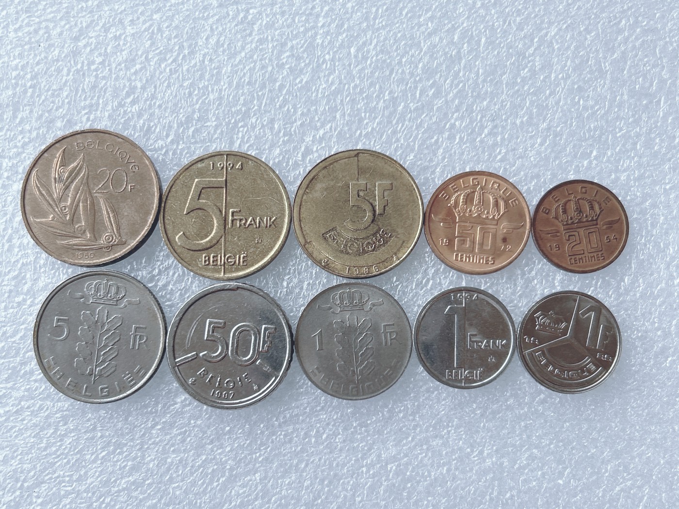 第一海外回流一元起拍收藏 散币专场 第67期 比利时硬币 10枚