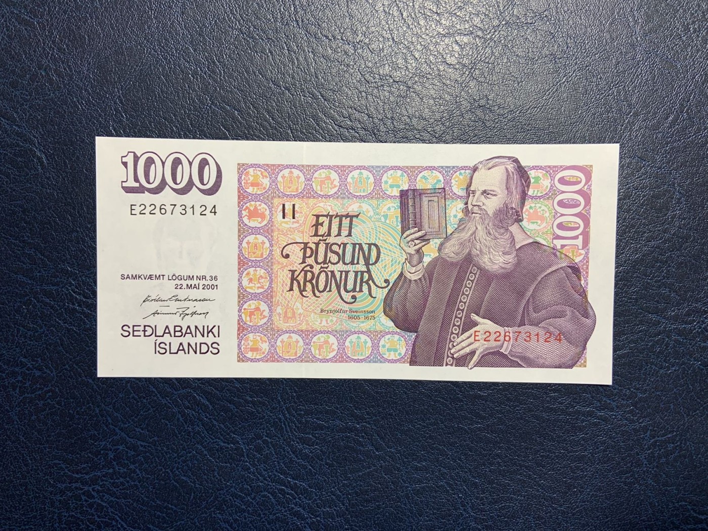 🦩收藏联盟Quantum Auction 第324期拍卖  冰岛2001年1000克朗 品相全新UNC 少见版本