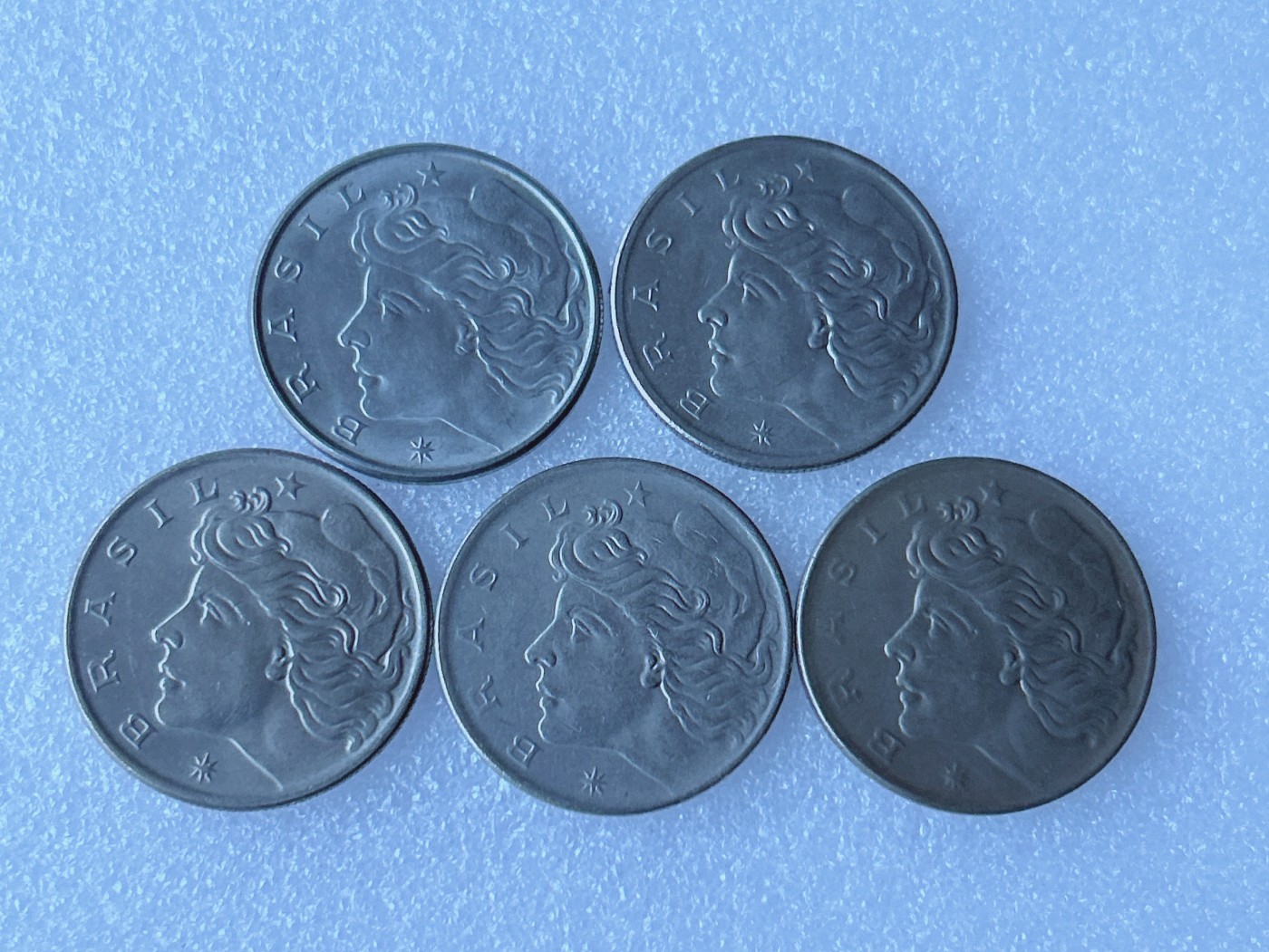 第一海外回流一元起拍收藏 散币专场 第67期 巴西70年代50分 货船起重机自由女神.衬线体不锈钢币