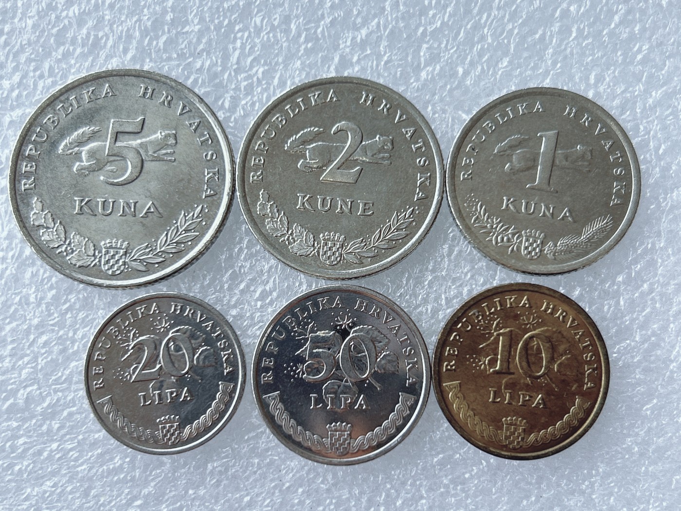 第一海外回流一元起拍收藏 散币专场 第67期 克罗地亚硬币6枚套