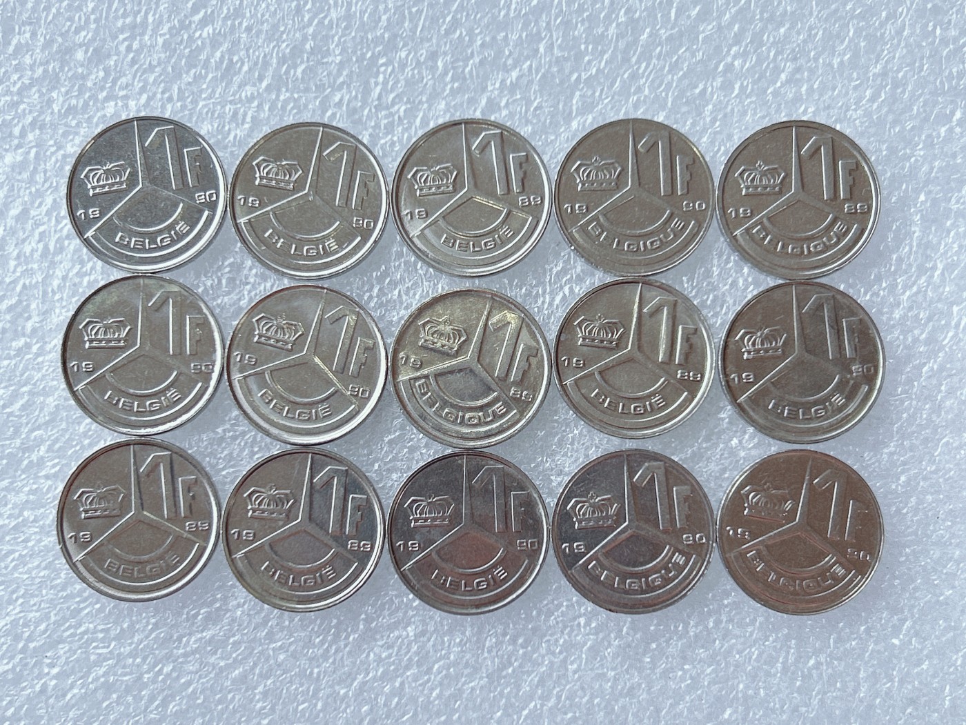 第一海外回流一元起拍收藏 散币专场 第67期 比利时1法郎 15枚