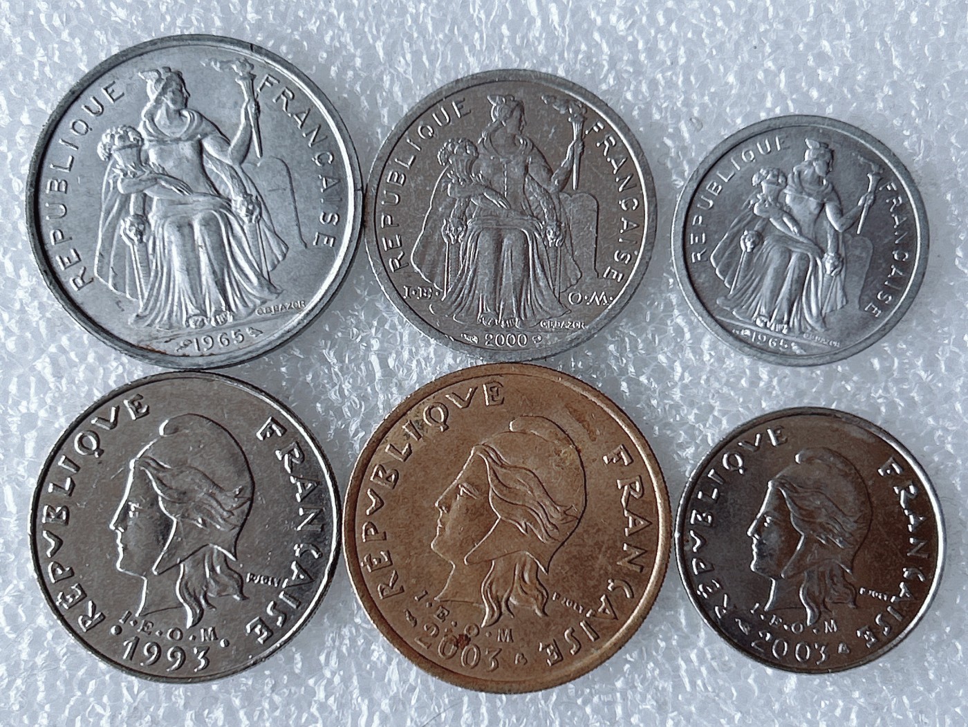 第一海外回流一元起拍收藏 散币专场 第67期 法属波利尼西亚6枚套