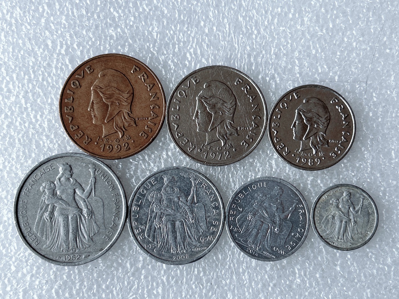 第一海外回流一元起拍收藏 散币专场 第67期 法属新喀里多尼亚7枚套