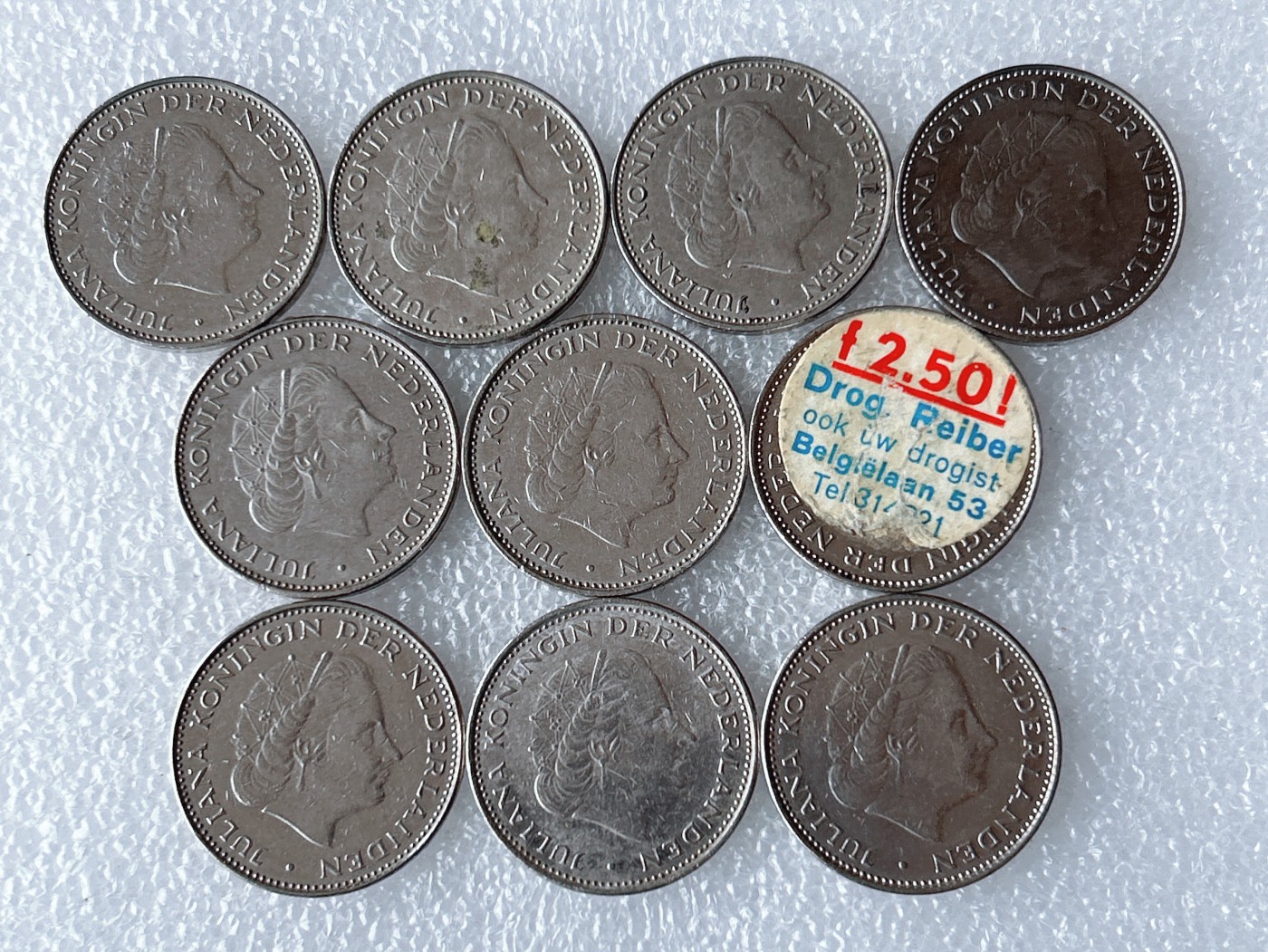 第一海外回流一元起拍收藏 散币专场 第67期 荷兰2.5盾 朱莉安娜女王 10枚