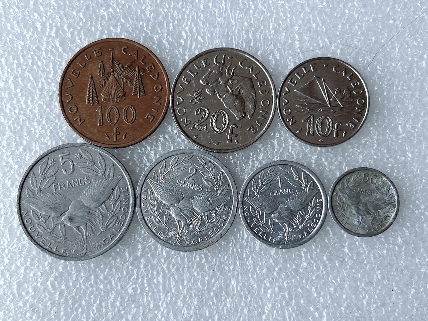 第一海外回流一元起拍收藏 散币专场 第67期 法属新喀里多尼亚7枚套