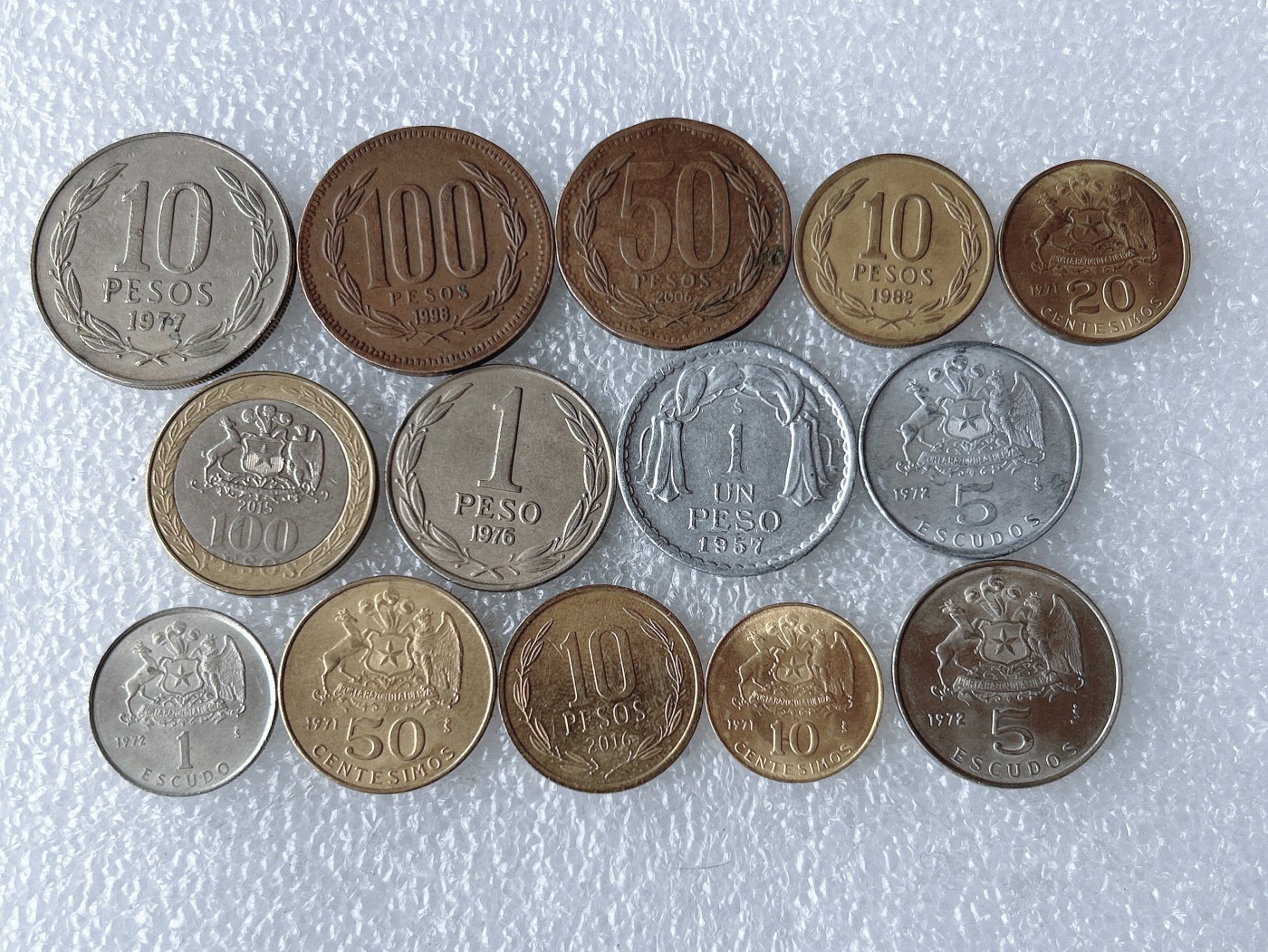 第一海外回流一元起拍收藏 散币专场 第67期 智利硬币 14枚 无重复