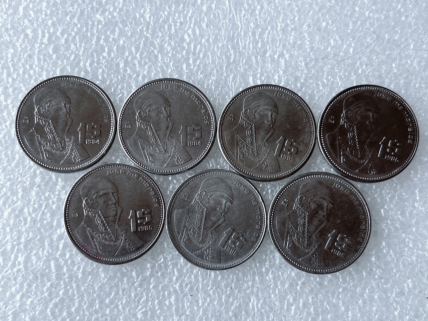 第一海外回流一元起拍收藏 散币专场 第67期 墨西哥1比索 7枚