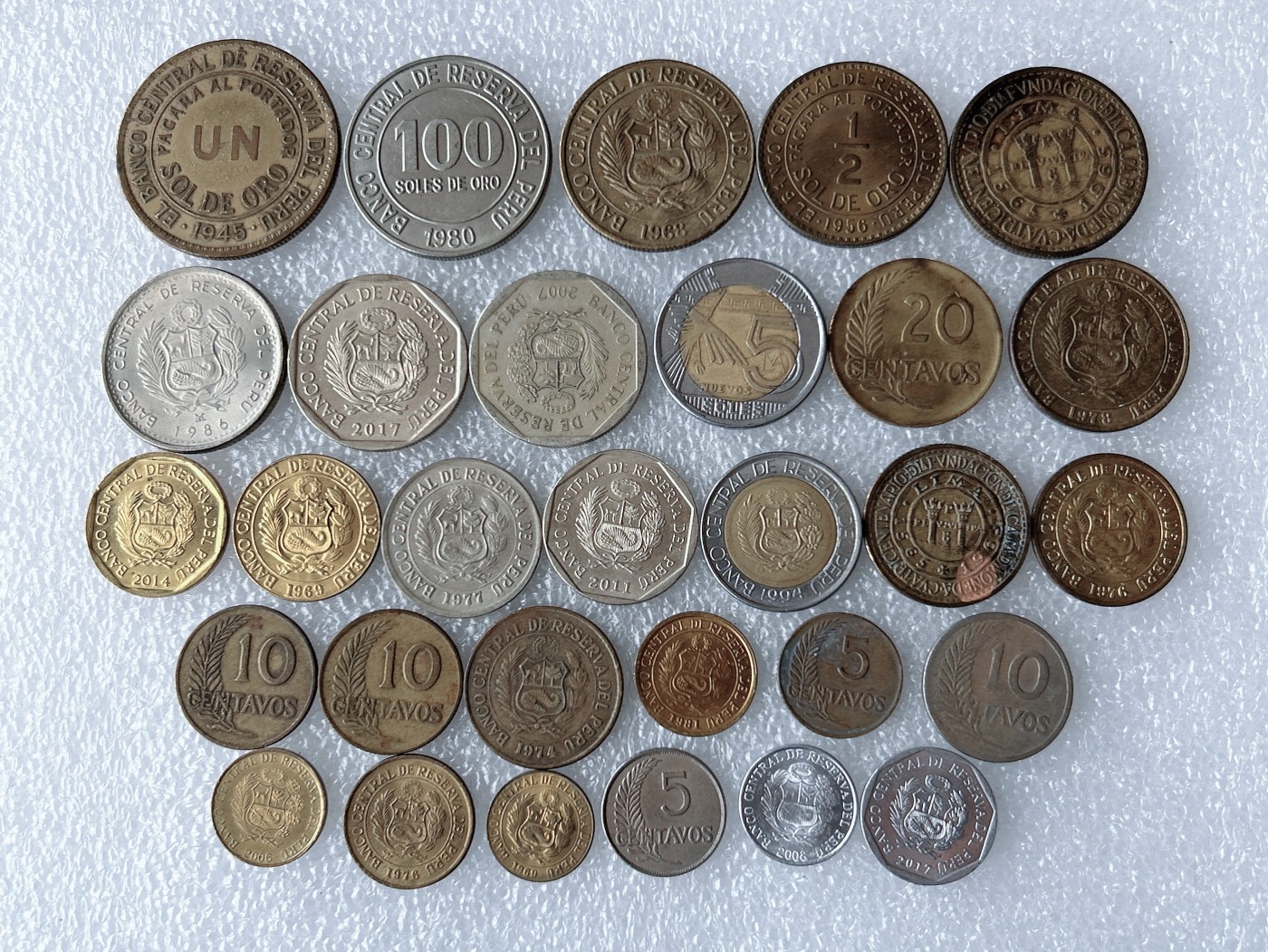 第一海外回流一元起拍收藏 散币专场 第67期 秘鲁硬币 30枚