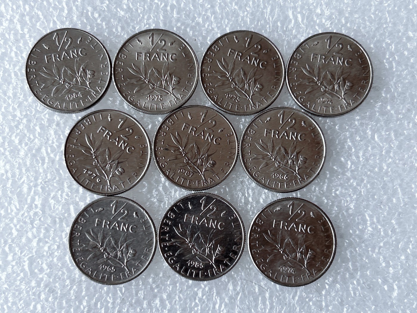 第一海外回流一元起拍收藏 散币专场 第67期 法国1/2法郎 10枚