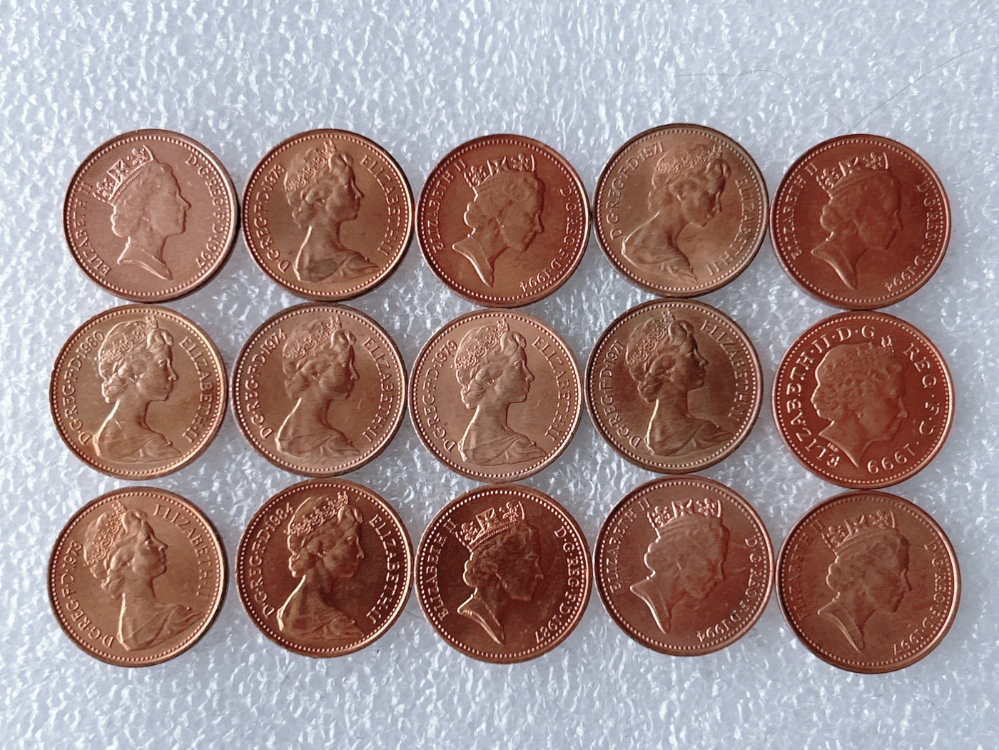 第一海外回流一元起拍收藏 散币专场 第67期 英国1便士 15枚