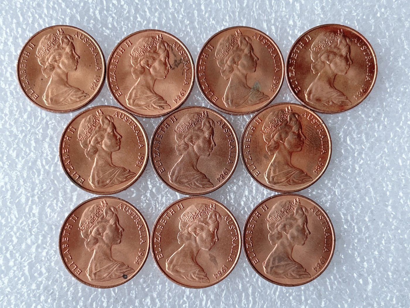 第一海外回流一元起拍收藏 散币专场 第67期 澳大利亚2分 伞蜥蜴斗篷蜥 10枚