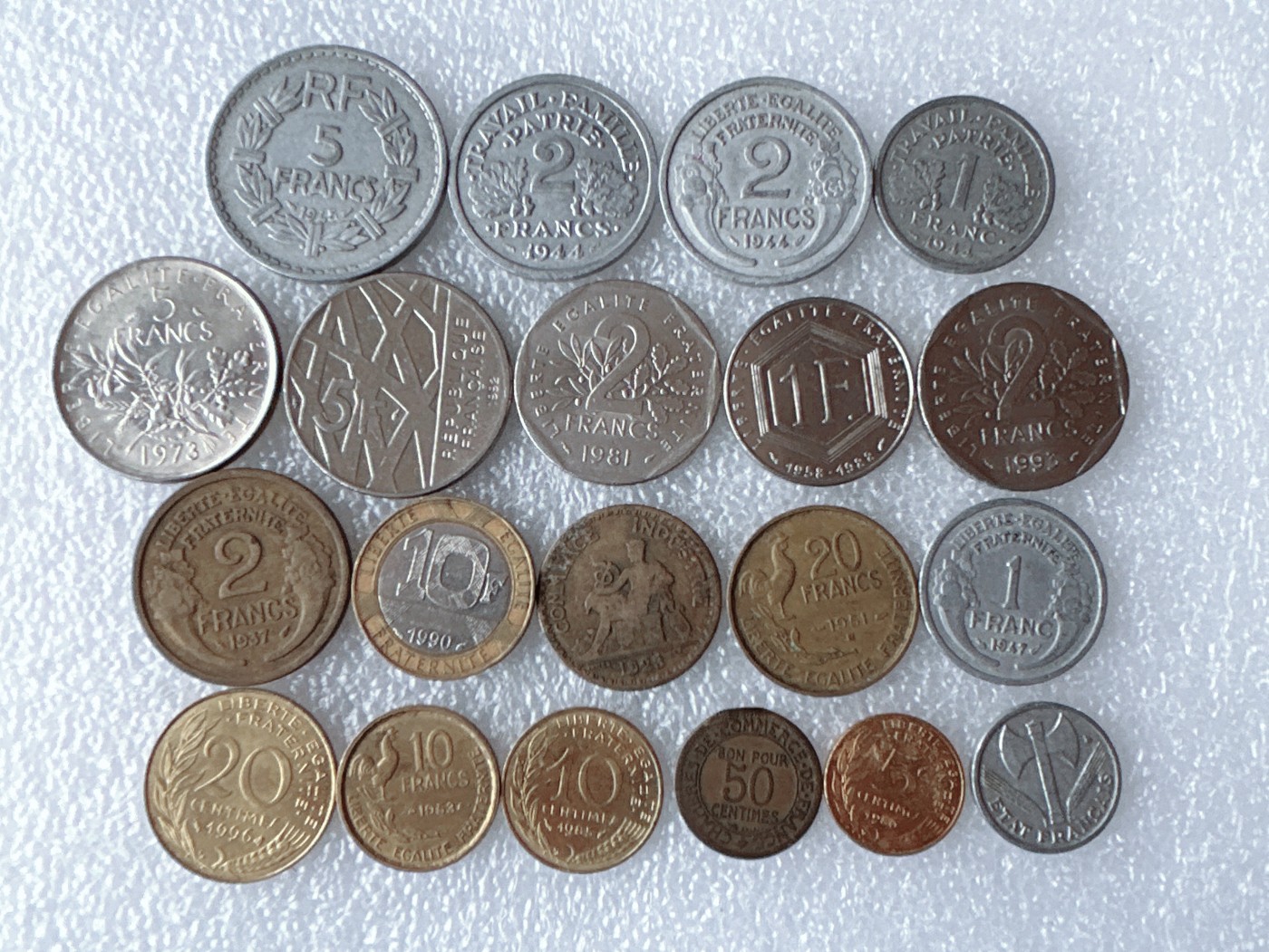 第一海外回流一元起拍收藏 散币专场 第67期 法国硬币 20枚 无重复