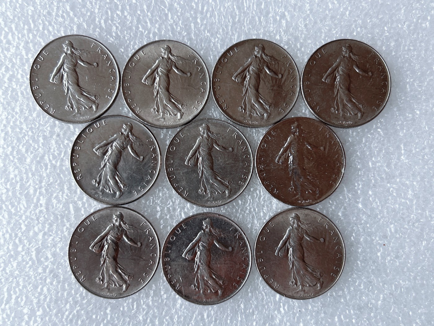 第一海外回流一元起拍收藏 散币专场 第67期 法国1法郎 10枚