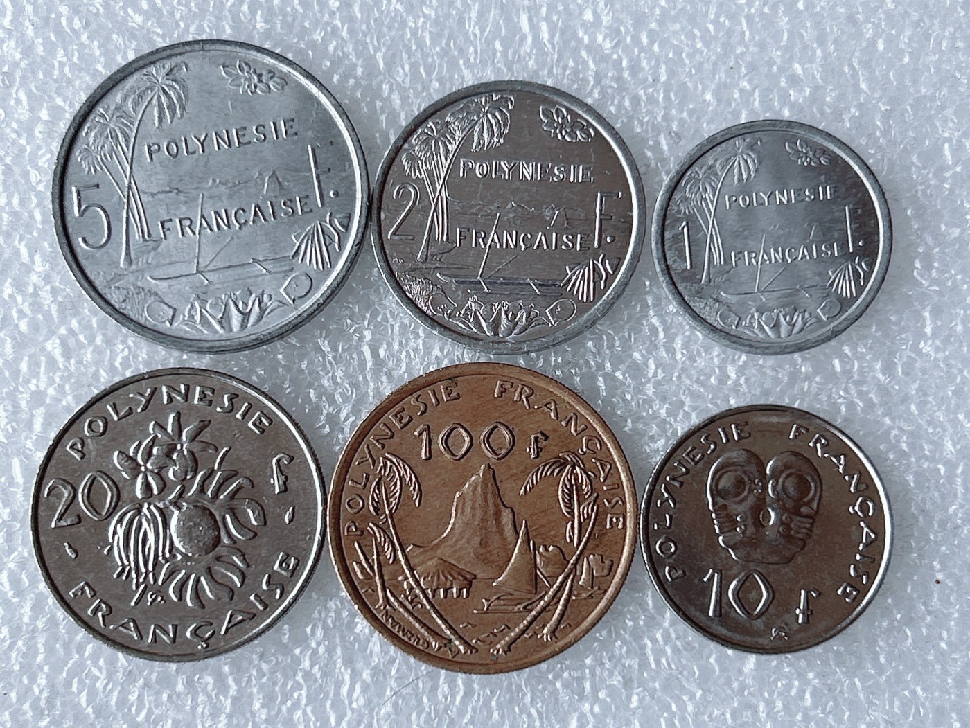 第一海外回流一元起拍收藏 散币专场 第67期 法属波利尼西亚6枚套