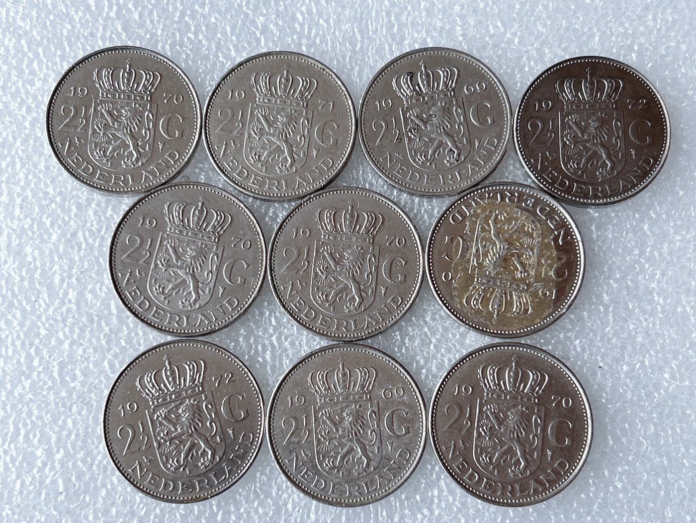 第一海外回流一元起拍收藏 散币专场 第67期 荷兰2.5盾 朱莉安娜女王 10枚