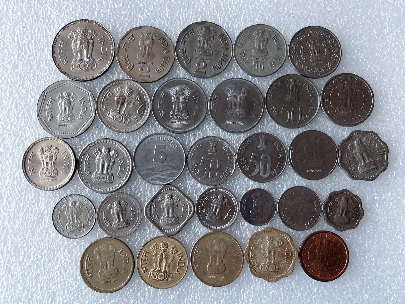 第一海外回流一元起拍收藏 散币专场 第67期 印度硬币 30枚 无重复