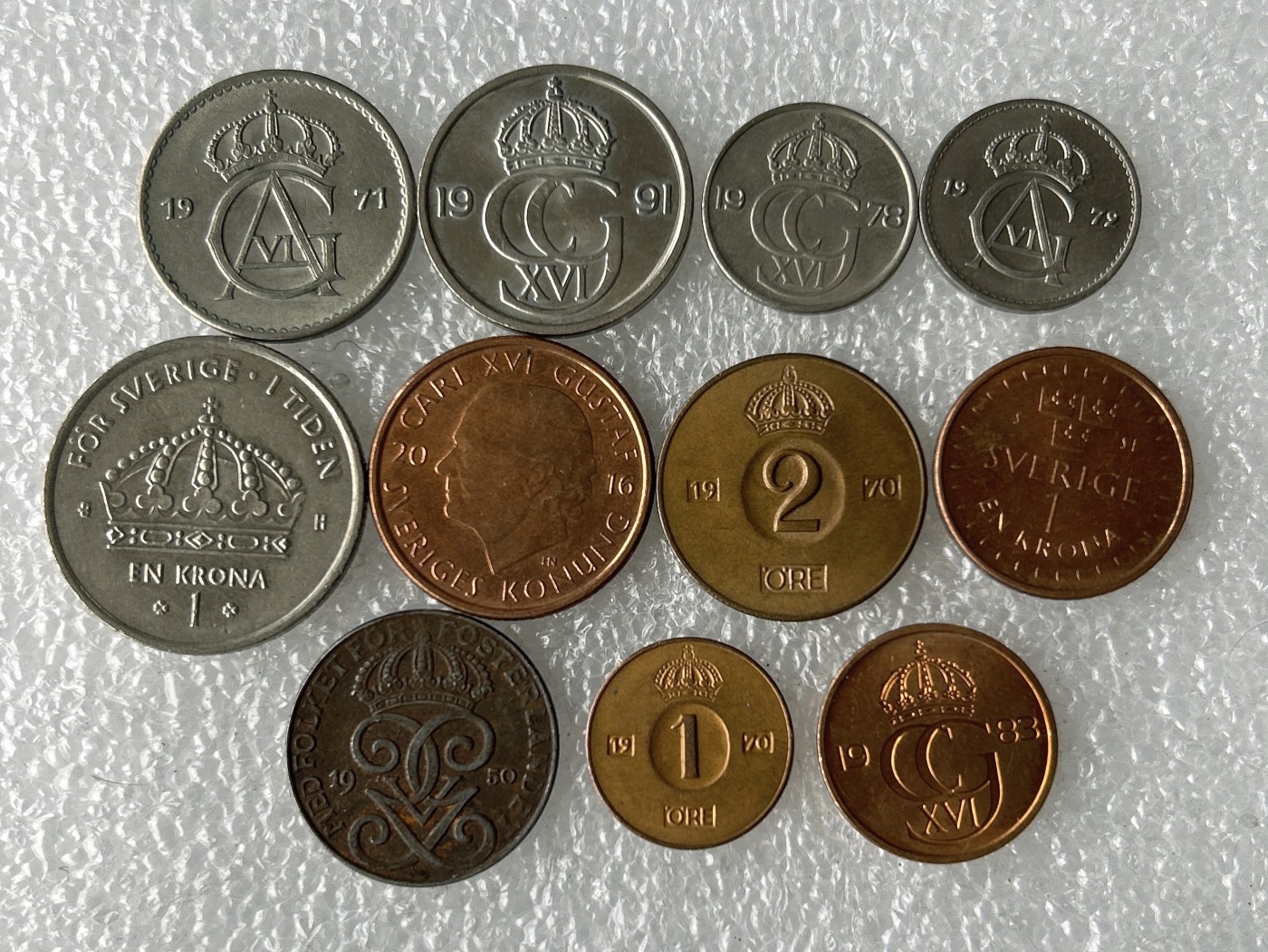 第一海外回流一元起拍收藏 散币专场 第67期 瑞典硬币 11枚