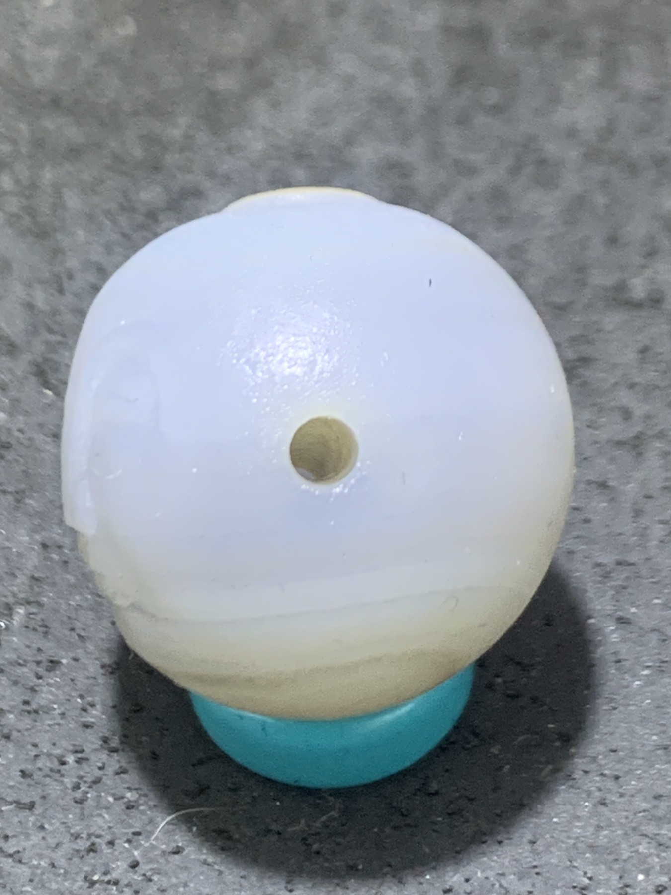 精美高玉化亚光海洋玉髓手工俏色童子2.0随形圆珠一个！