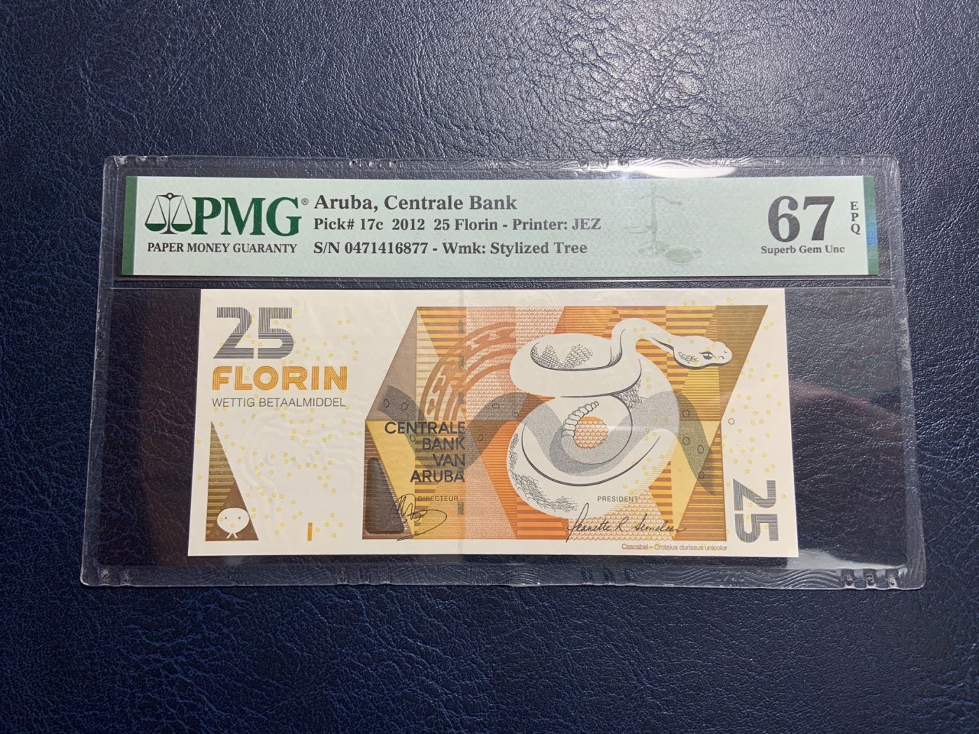 🦩收藏联盟Quantum Auction 第324期拍卖  阿鲁巴2012年25弗洛林 PMG67 