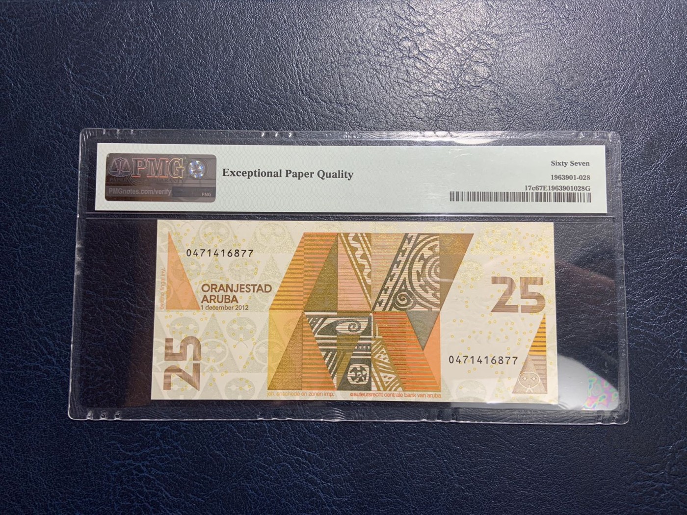 🦩收藏联盟Quantum Auction 第324期拍卖  阿鲁巴2012年25弗洛林 PMG67 