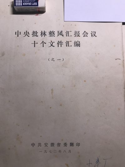 皖江书章，新年拍场，多101 - 批林整风，之一。