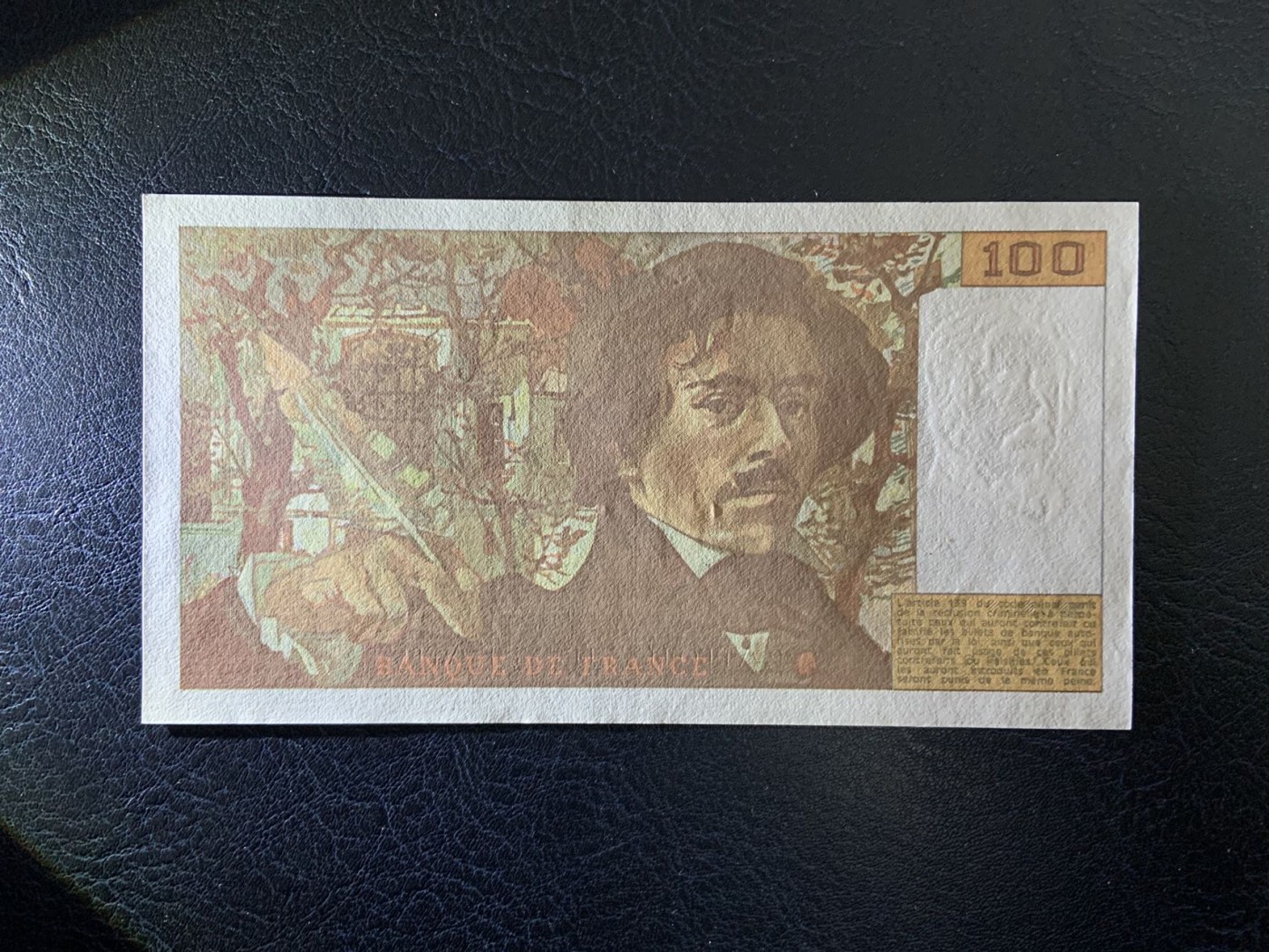 🦩收藏联盟Quantum Auction 第324期拍卖  法国1993年100法郎 品相UNC 票面微瑕(嘴角处有硌痕) 自由引导人民