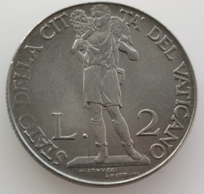 外国纪念币银币专场062（中拍皆有赠品），建议埋价，每周三六两拍，预计大年初十发货，可累积 - 梵蒂冈1941年二战时期2里拉