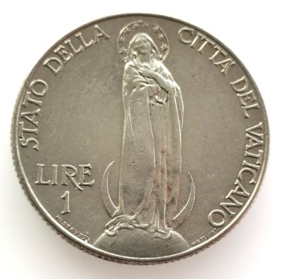 外国纪念币银币专场062（中拍皆有赠品），建议埋价，每周三六两拍，预计大年初十发货，可累积 - 梵蒂冈1937年圣女抱婴1里拉