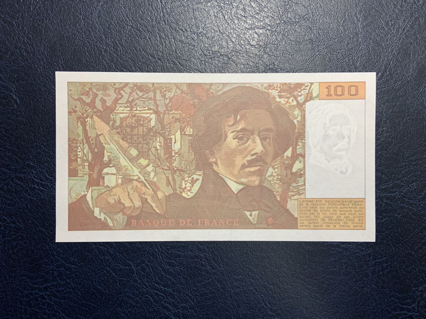 🦩收藏联盟Quantum Auction 第324期拍卖  法国1993年100法郎 品相UNC 票面微瑕(嘴角处有硌痕) 自由引导人民