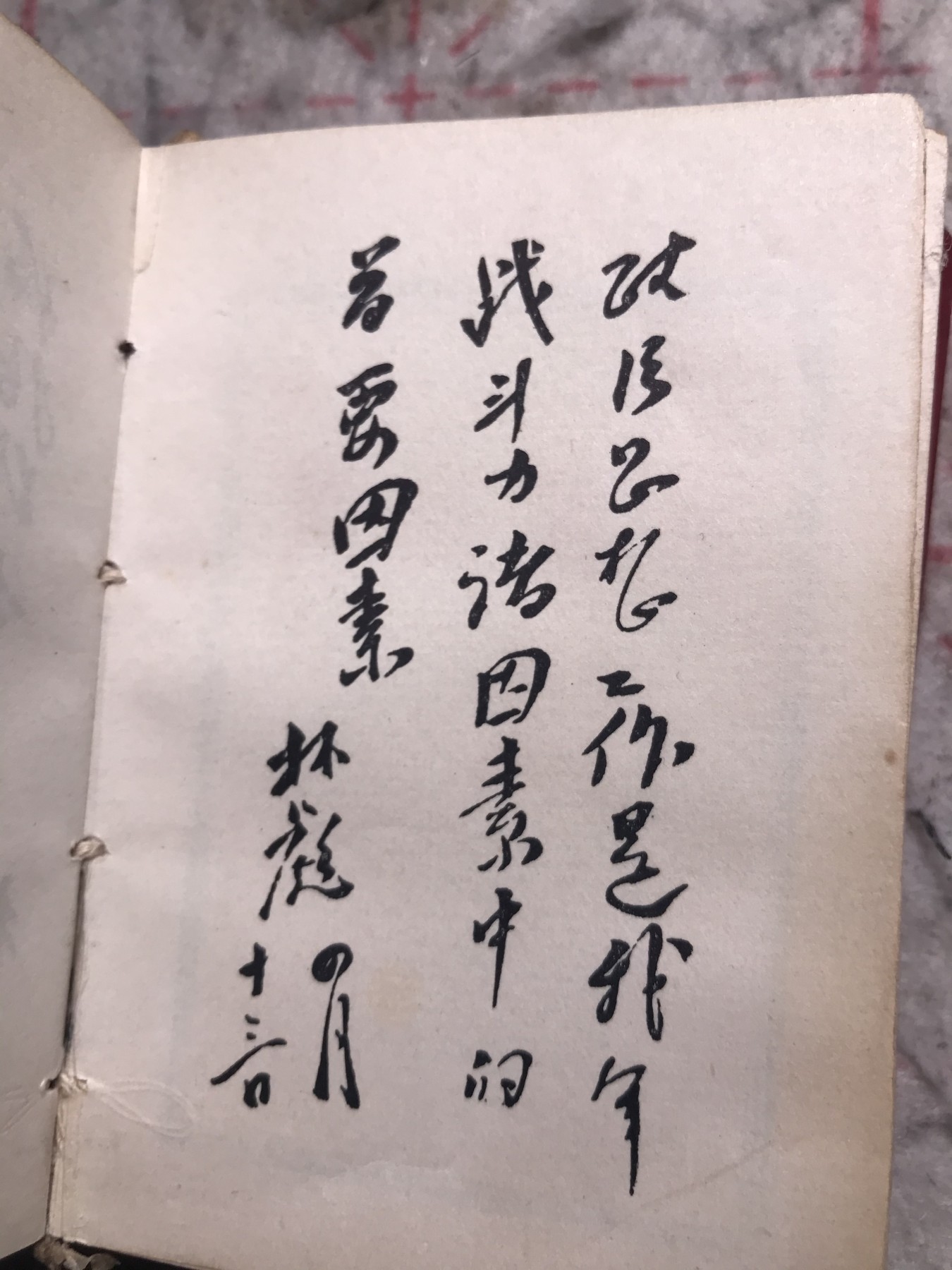 皖江书章，新年拍场，多101 思想胜利万岁，两张题词，有副主席指示。