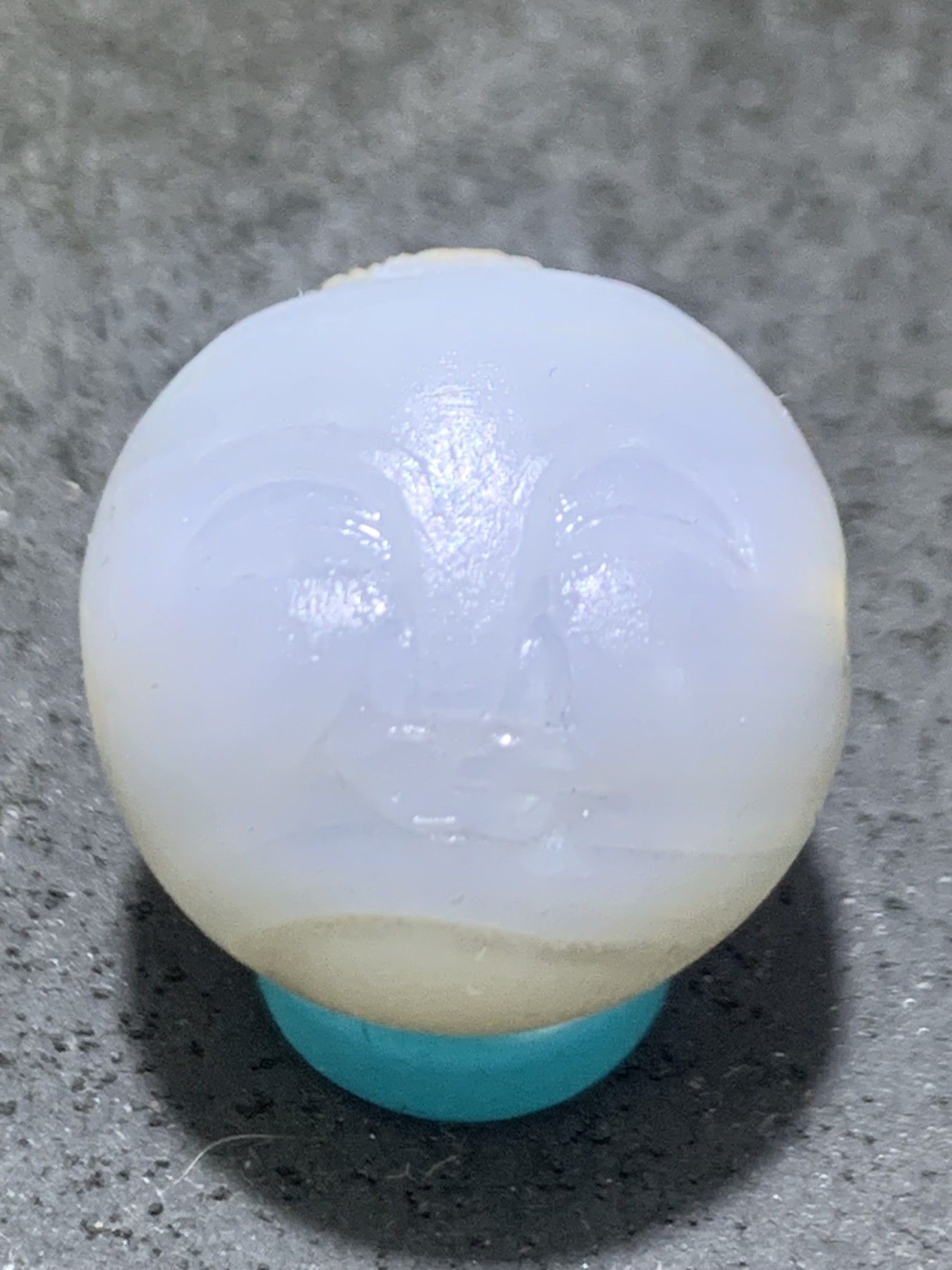 精美高玉化亚光海洋玉髓手工俏色童子2.0随形圆珠一个！