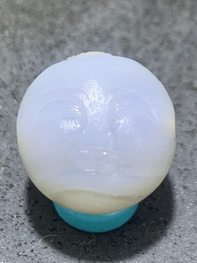 精美高玉化亚光海洋玉髓手工俏色童子2.0随形圆珠一个！ - 精美高玉化亚光海洋玉髓手工俏色童子2.0随形圆珠一个！