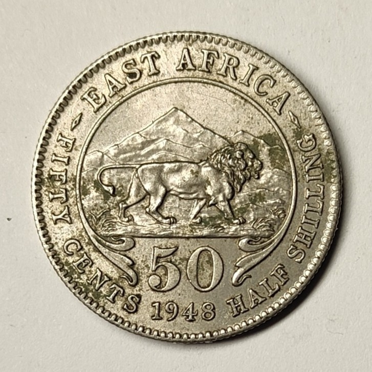 🏮💰物与斋新春连拍3-世界近现代硬币专场（共三场合并发货） 英属东非1948年乔治六世50分镍币