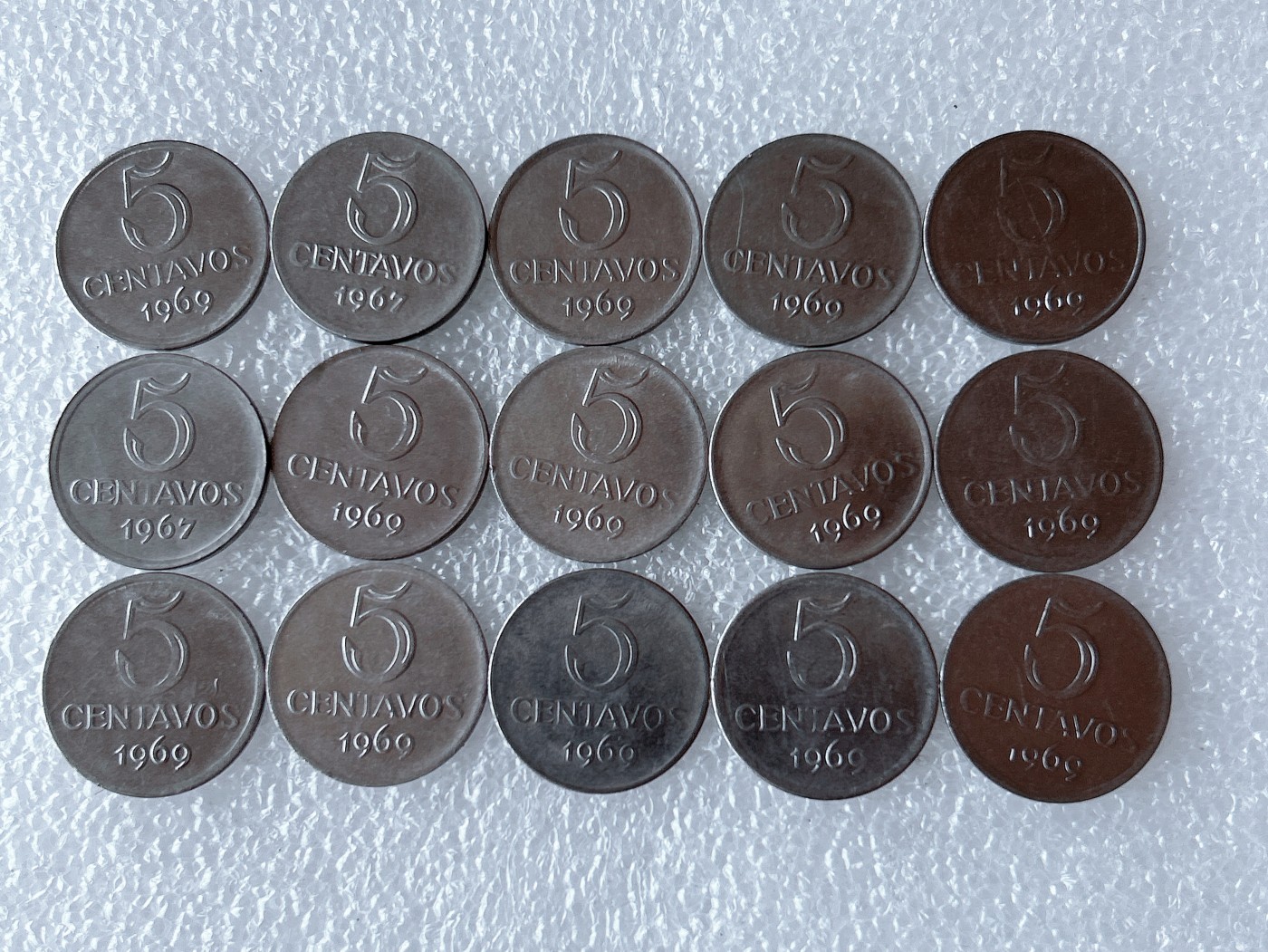 第一海外回流一元起拍收藏 散币专场 第66期 巴西5分不锈钢币 15枚