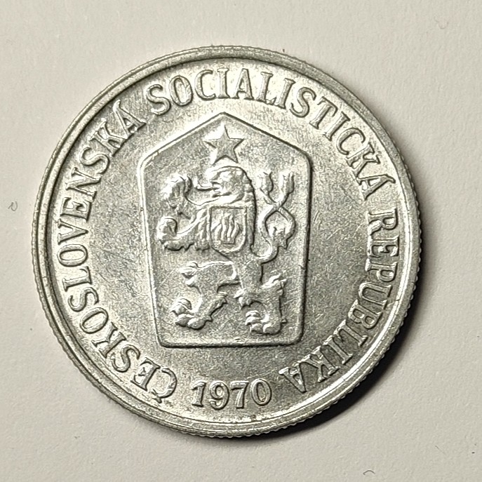 🏮💰物与斋新春连拍3-世界近现代硬币专场（共三场合并发货） 捷克斯洛伐克1970年10分铝币