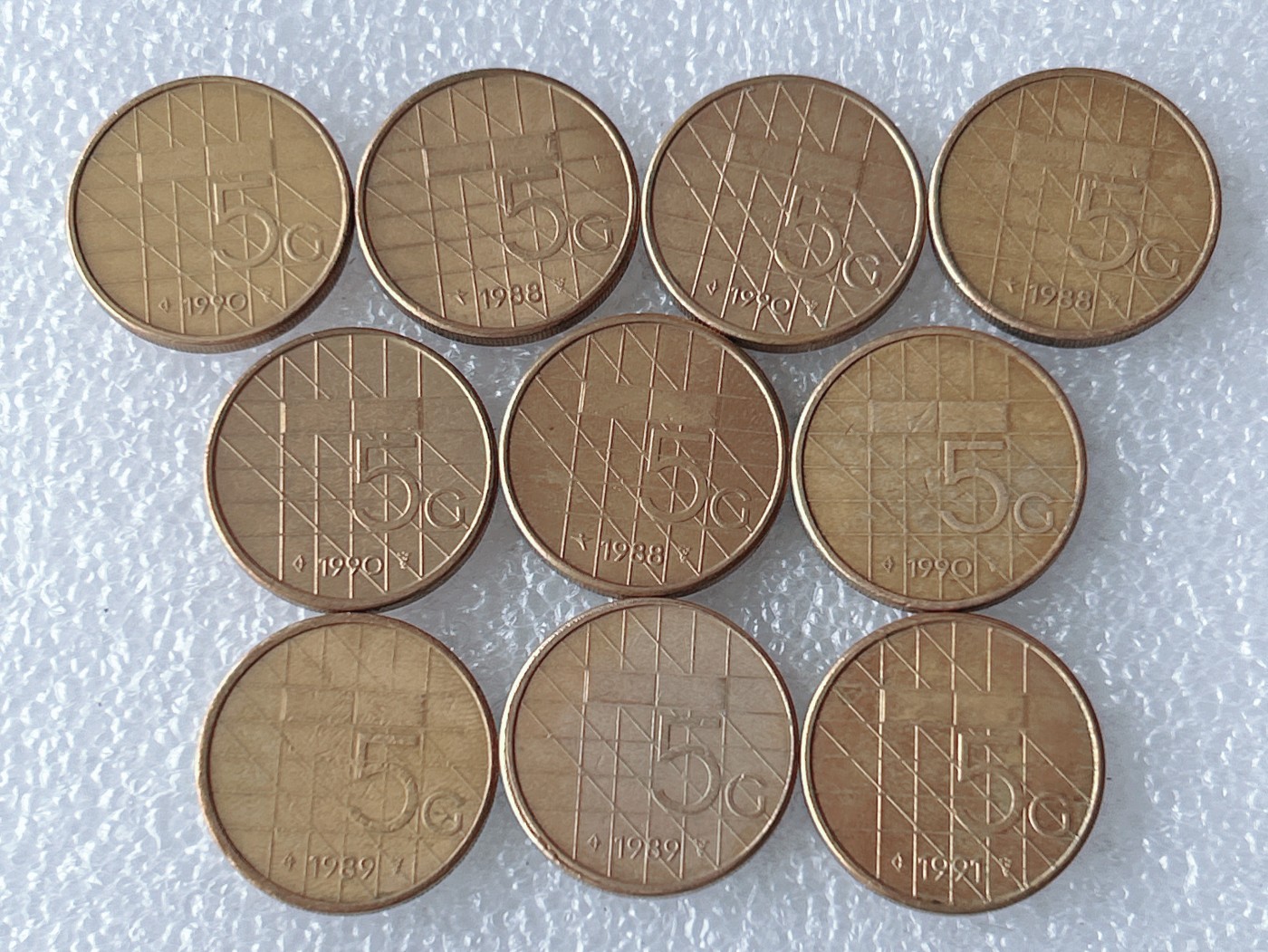 第一海外回流一元起拍收藏 散币专场 第66期 荷兰5盾厚铜镍币 10枚